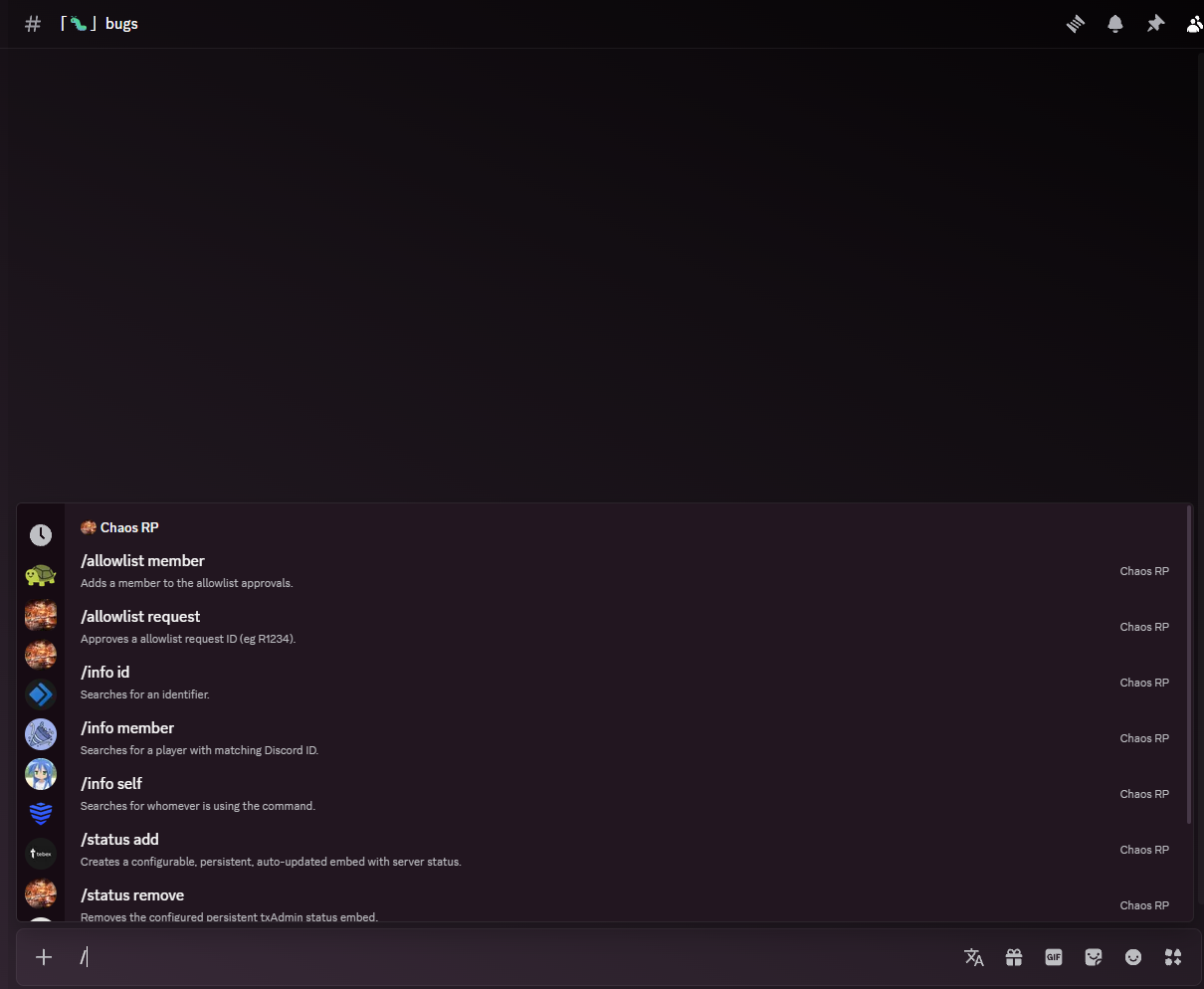 Chasos rp bot showcase